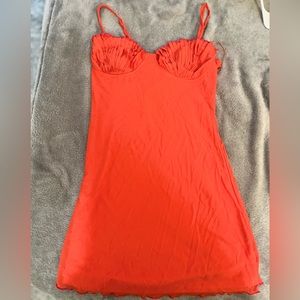 Hazel Boutique mini orange dress